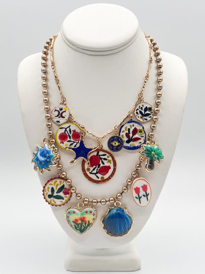 2 in 1 charm necklace