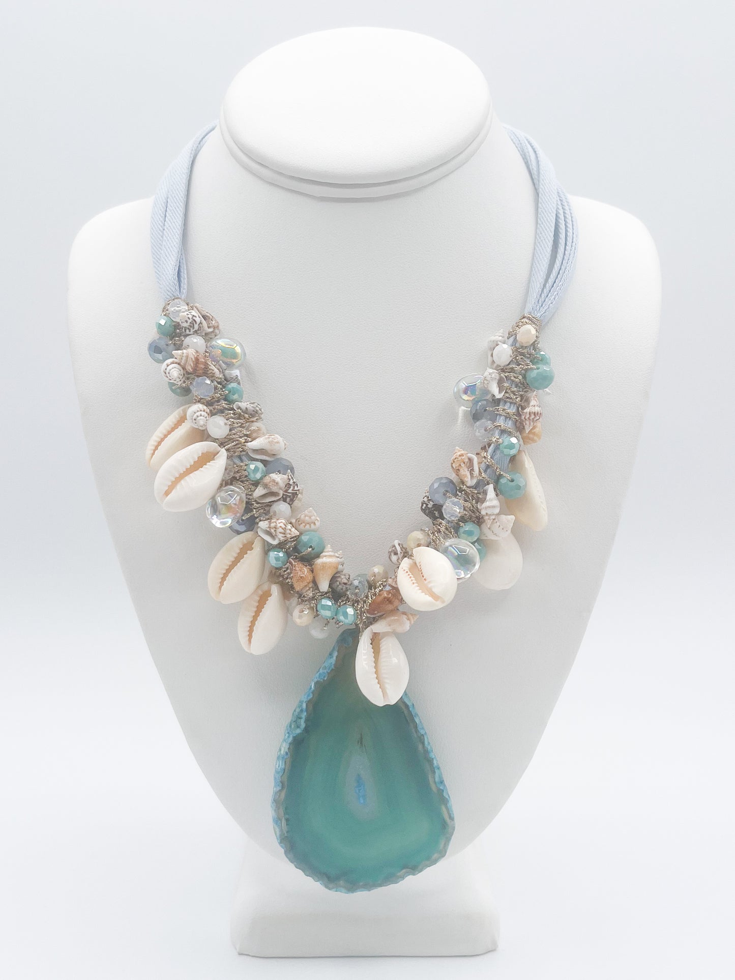 Baby blue sea fun necklace