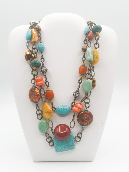 Chunky Multicolored statement necklace