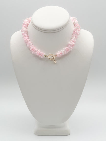 Pink sea cluster necklace