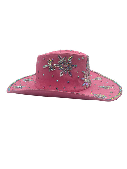 Pink bedazzled cowboy hat