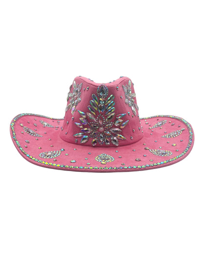 Pink bedazzled cowboy hat