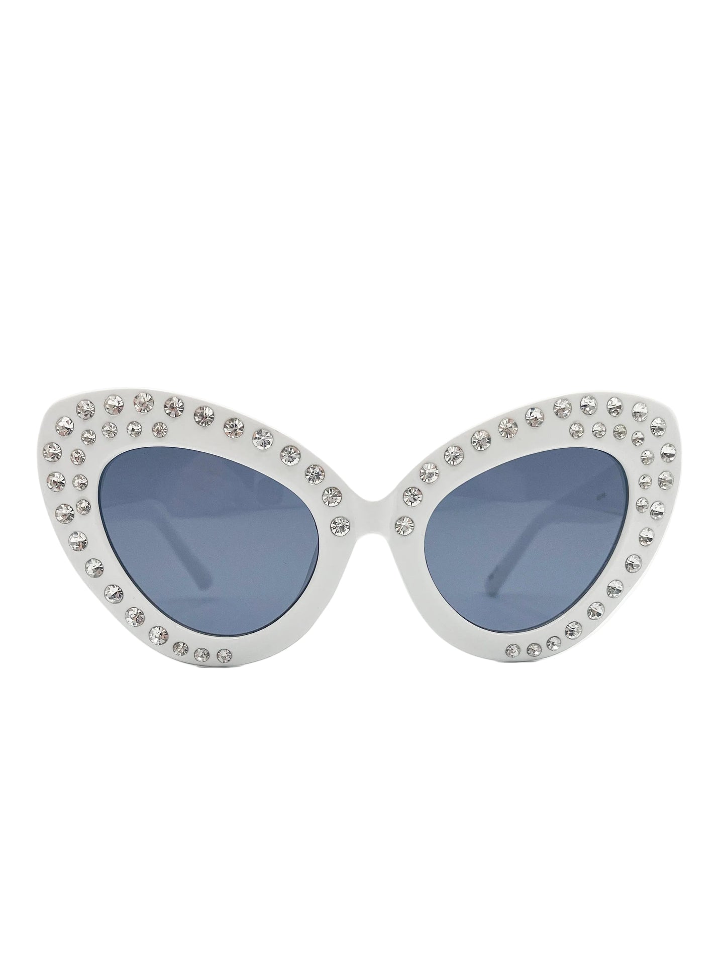 White Crystal Brimmed sunglasses