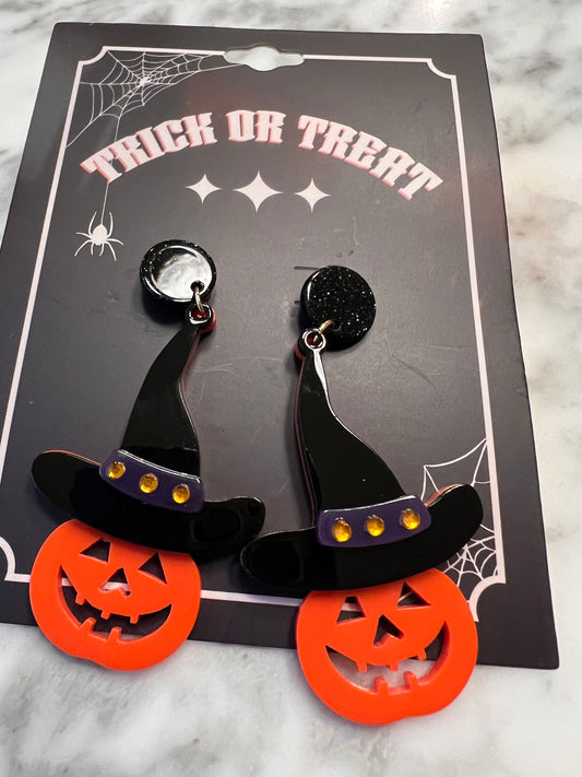 Pumpkin 🎃 Hat Earrings