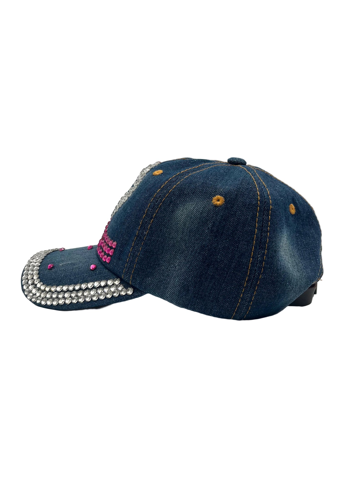 Denim ribbon hat