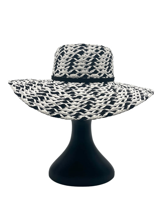 Black and white fashion hat