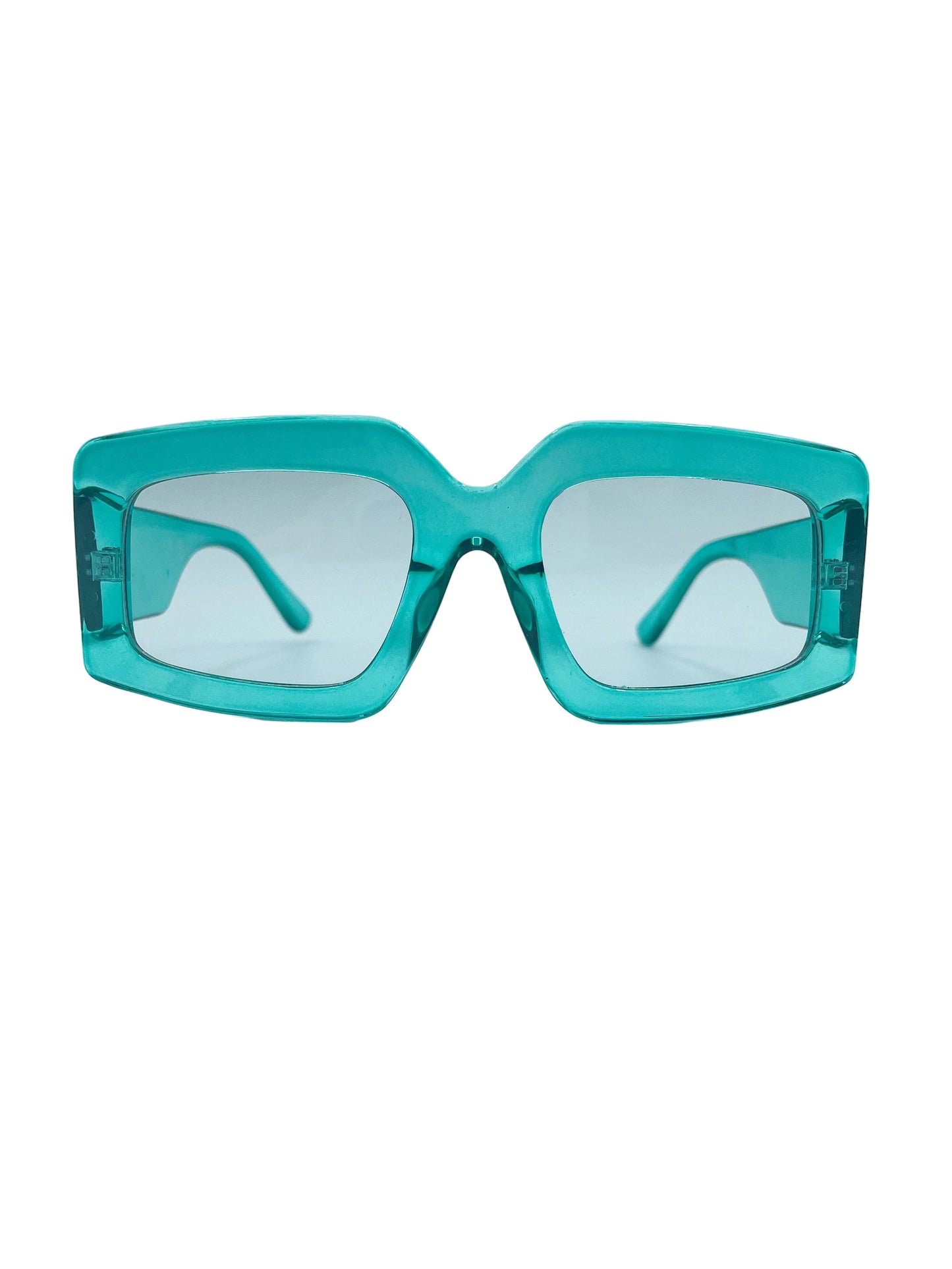 Clear green glasses