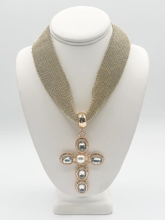 Crystal Cross Necklace