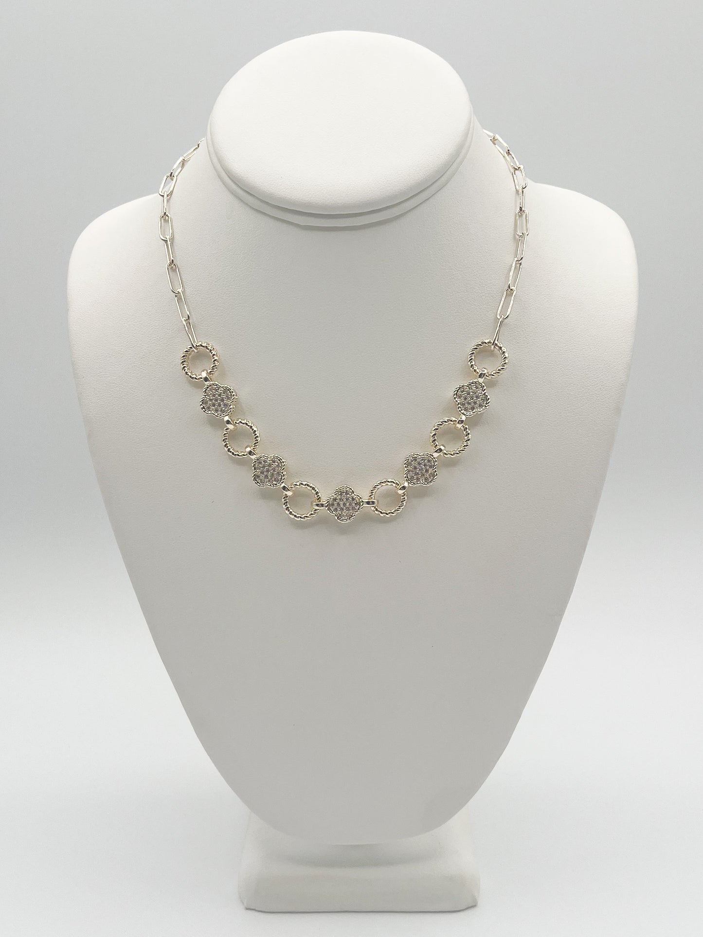 Quatrefoil Charm Necklace