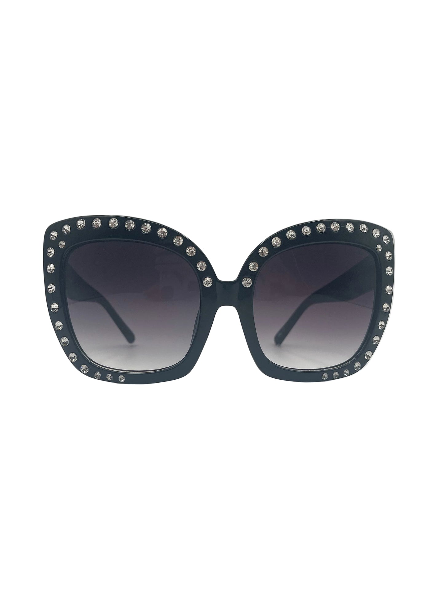 Large crystal Brimmed sunglasses