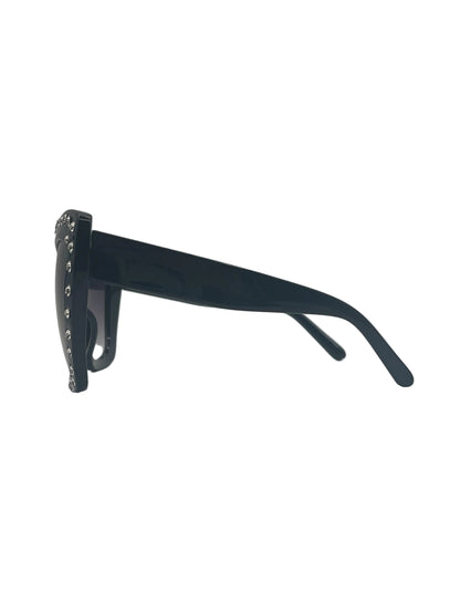 Large crystal Brimmed sunglasses