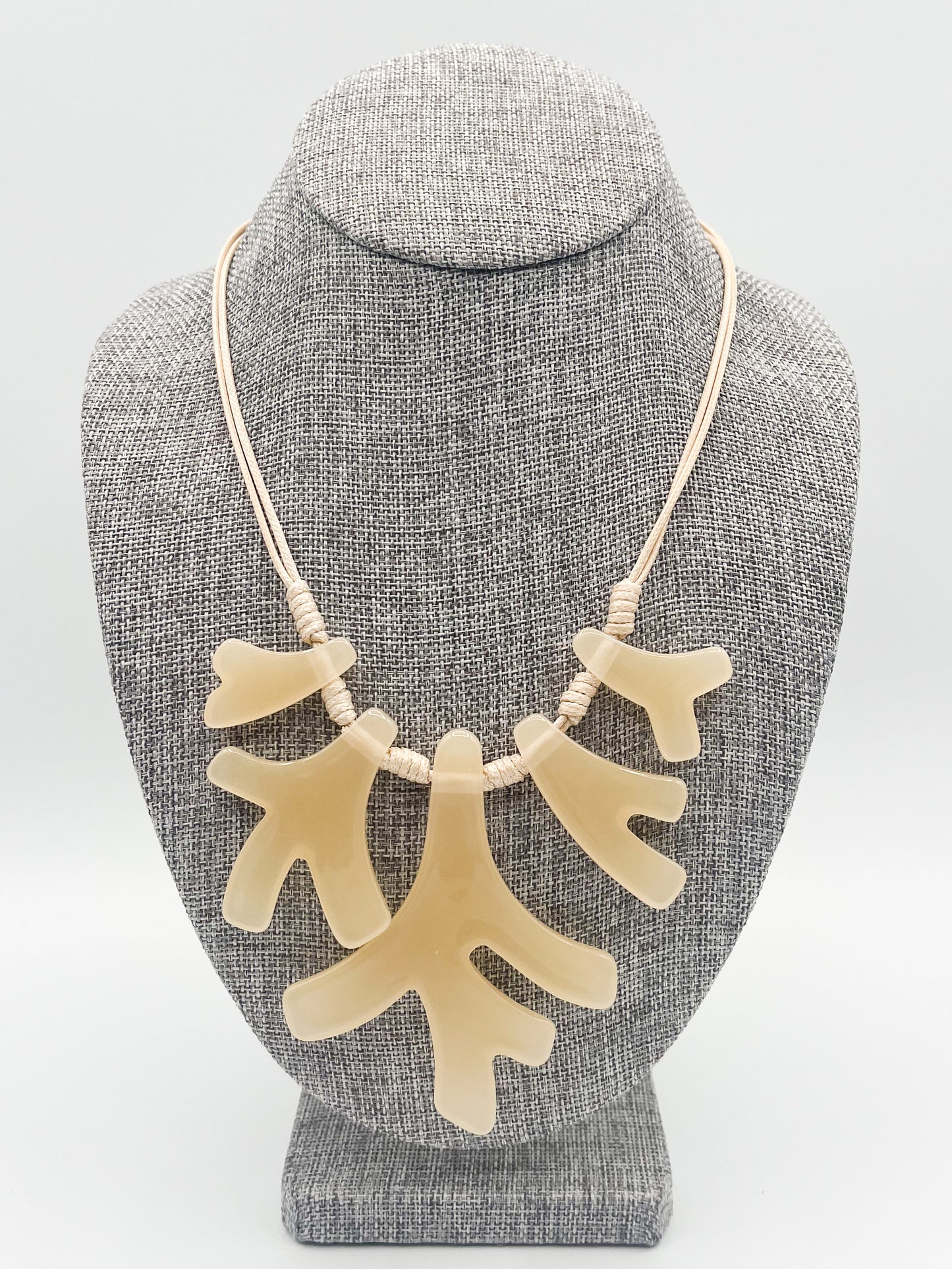 Beige abstract necklace