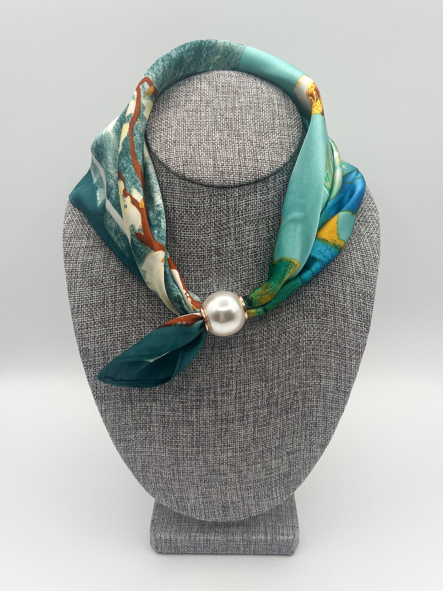 Printed handkerchief necklace