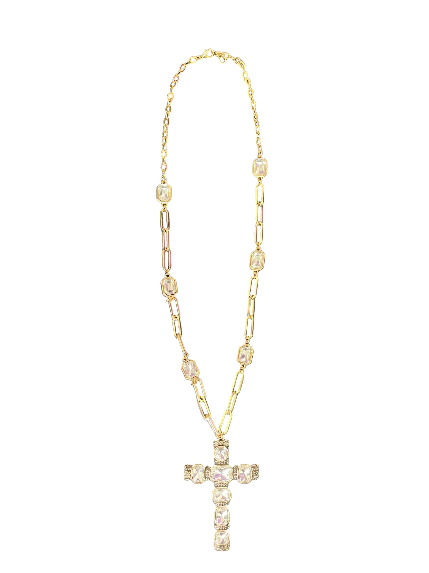 Long cross necklace