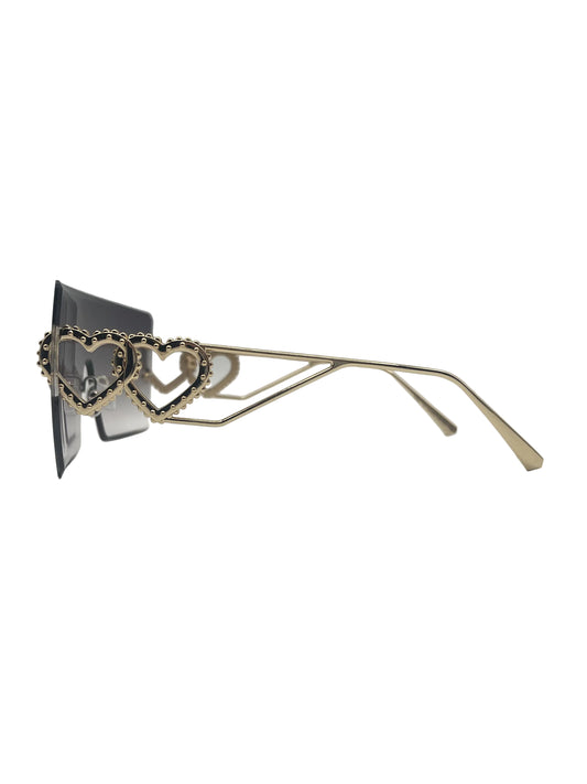 Double heart stem sunglasses