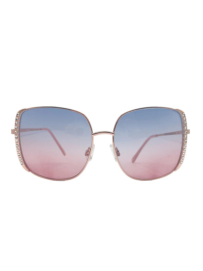 Thin Crystal brim sunglasses