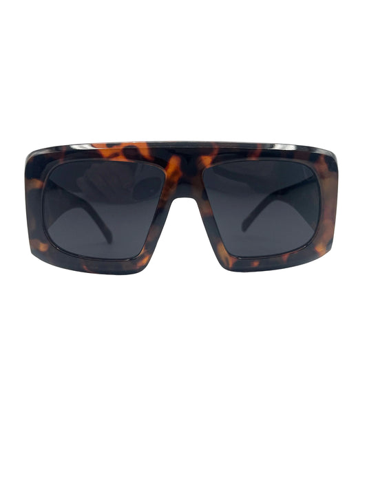 Printed square frame sunglasses