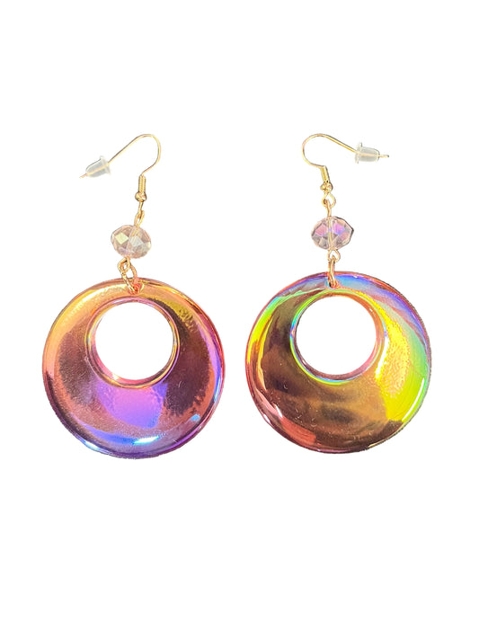 Flourescent hoop earrings