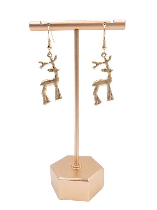 Brushed gold earrings