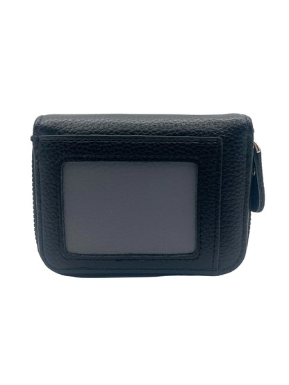Black double zipper wallet