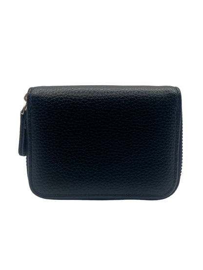 Black double zipper wallet