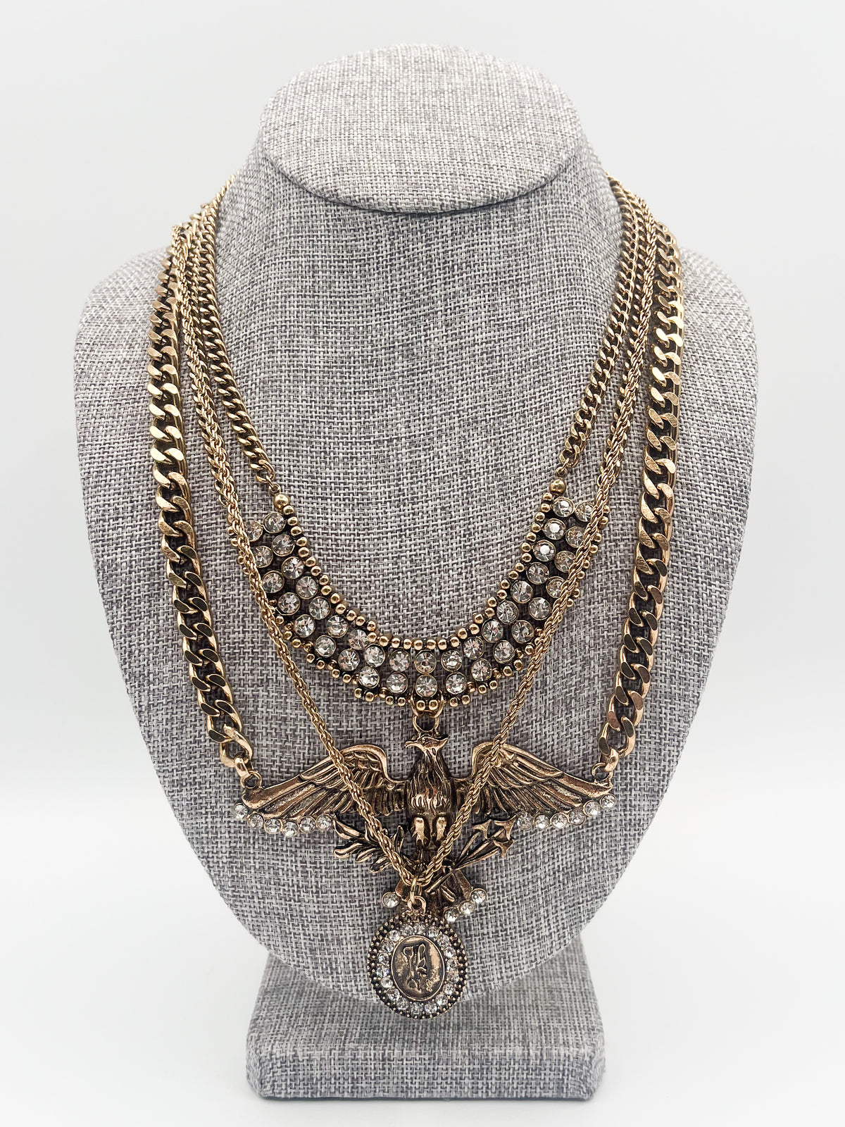 Layered fashion necklace set