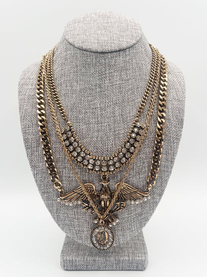 Layered fashion necklace set