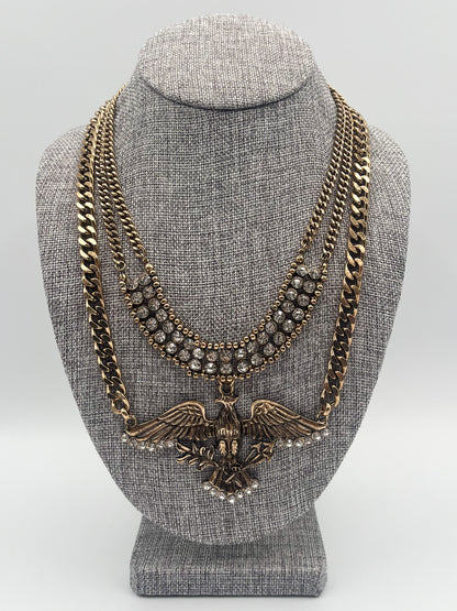 Layered fashion necklace set