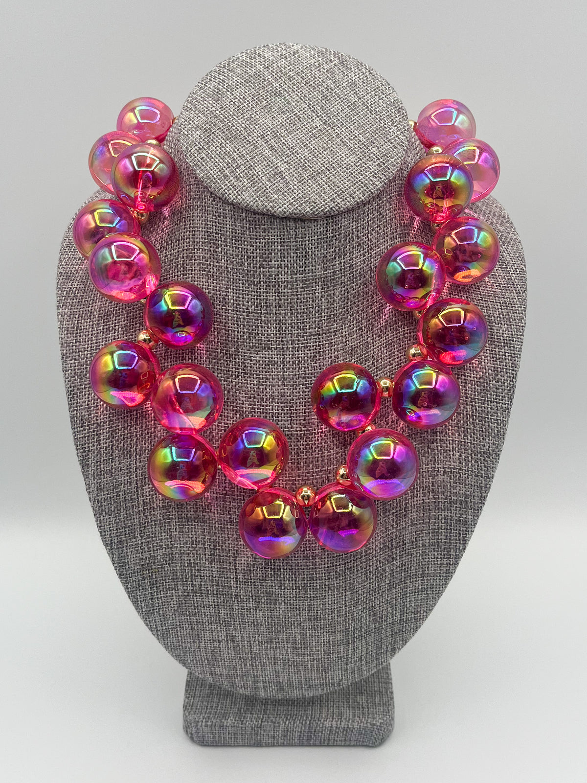 Pink beaded necklace