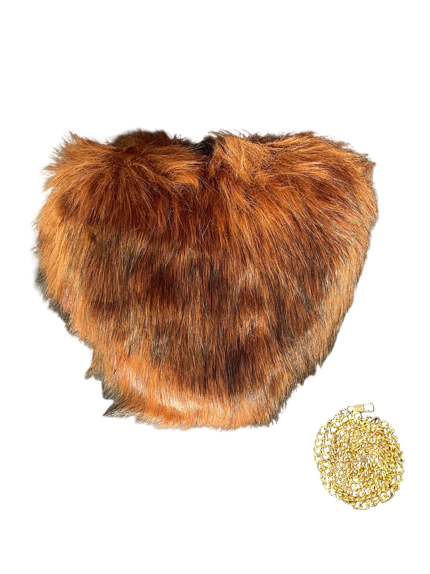 Brown fuzzy crossbody