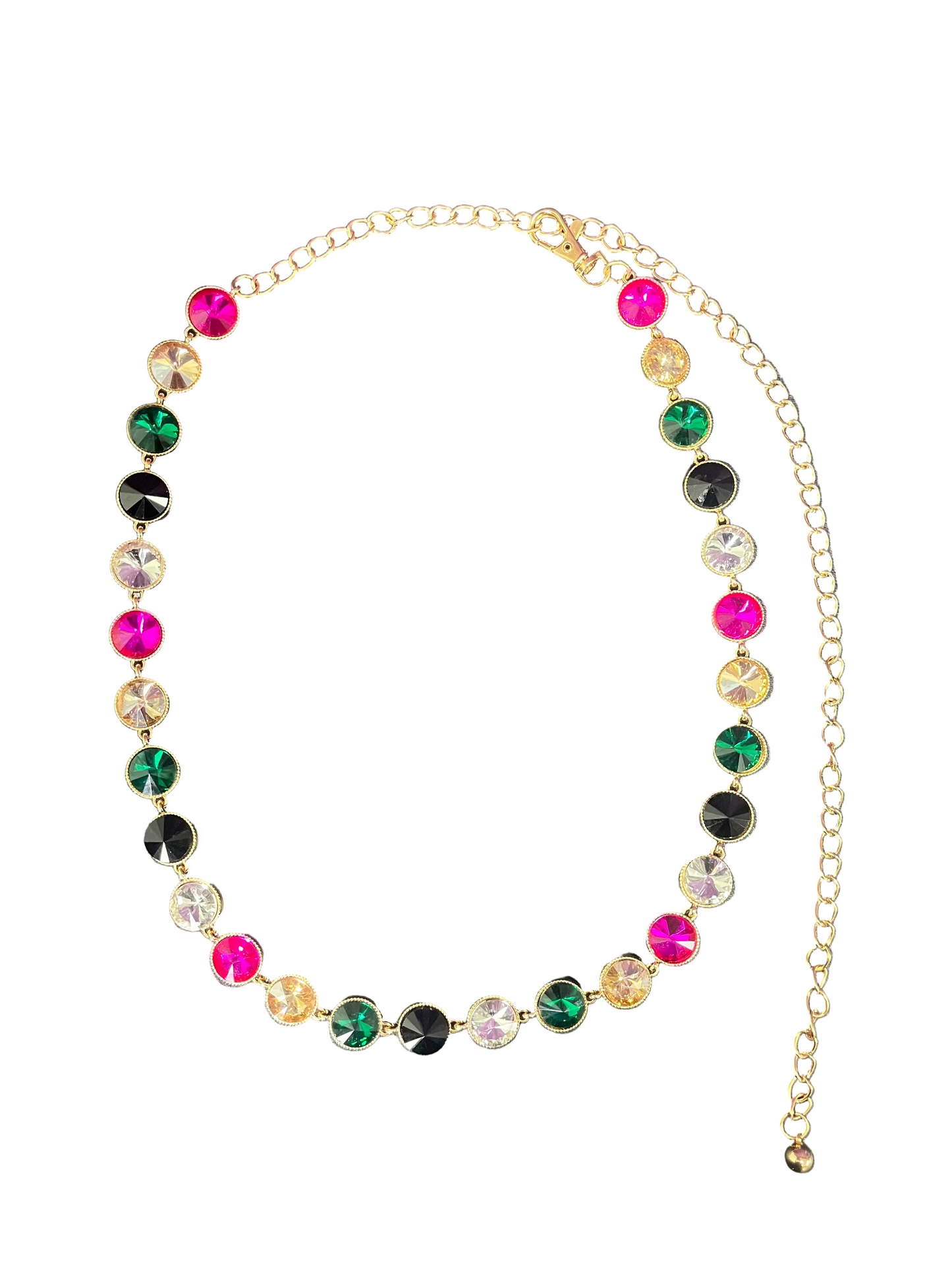Multicolored charm belt