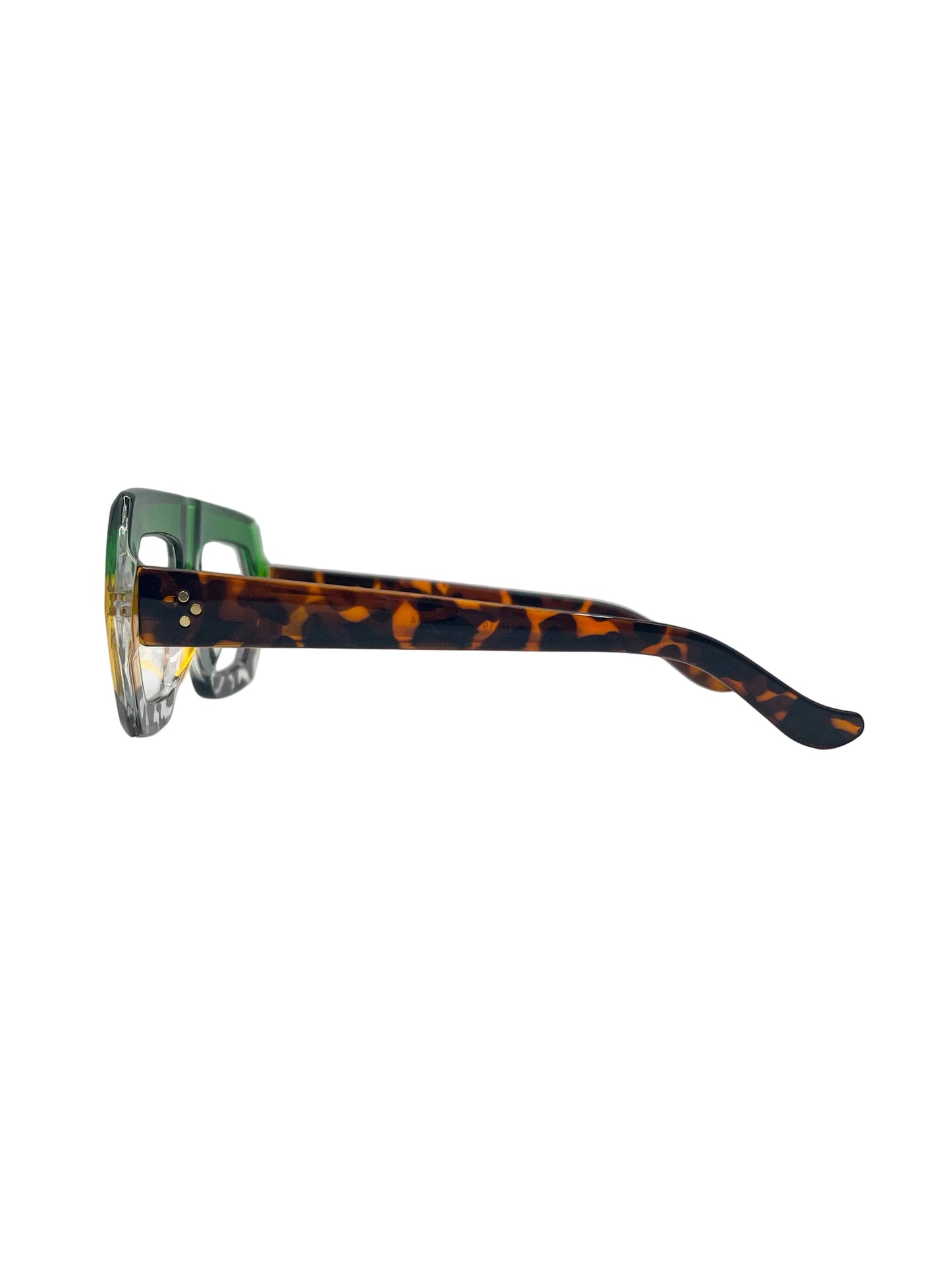 Multicolored clear lens sunglasses