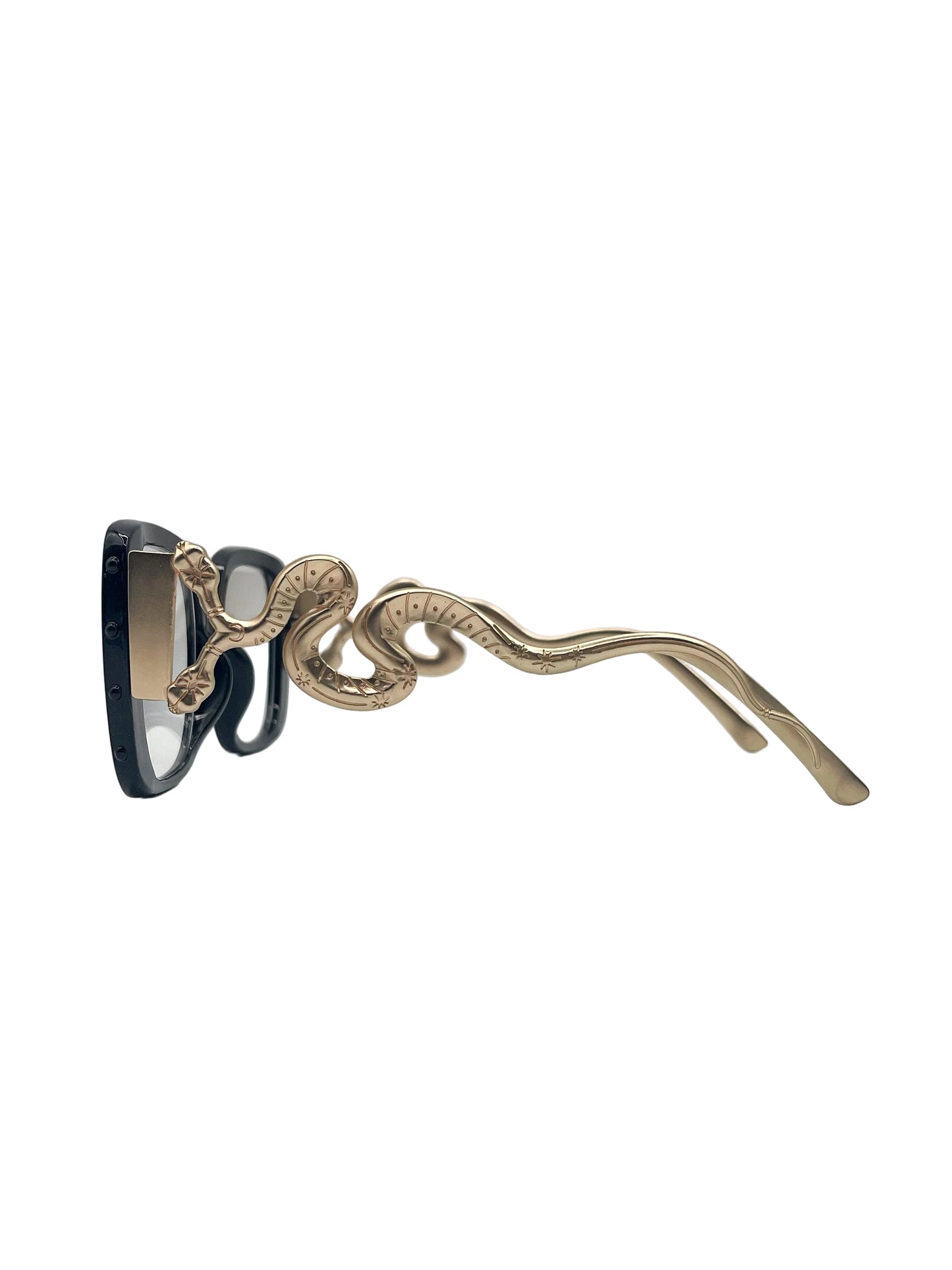 Clear coiled stem sunglasses