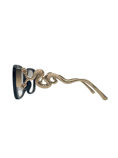 Clear coiled stem sunglasses
