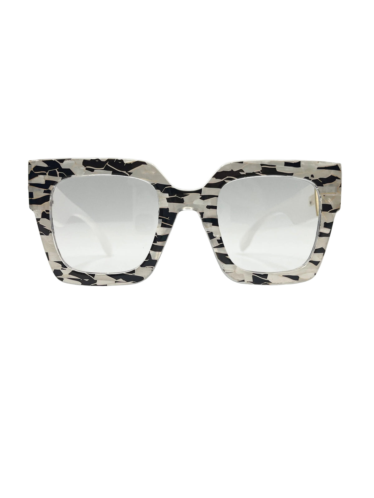 Silver Printed Clear Lens glasses