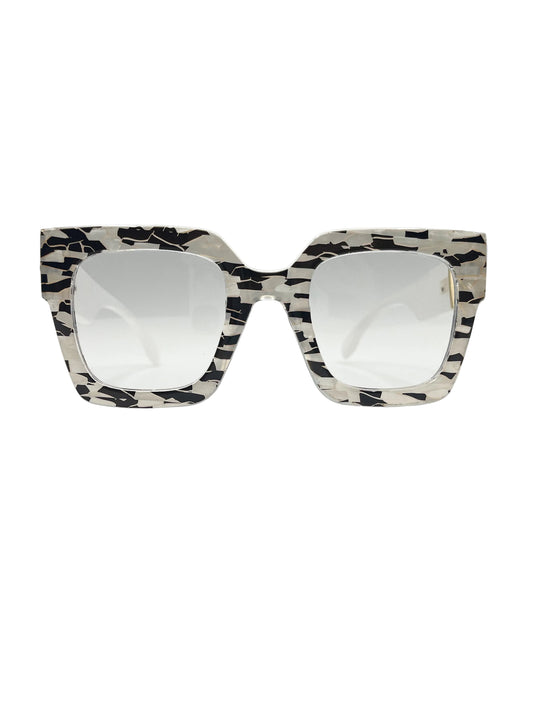 Silver Printed Clear Lens glasses