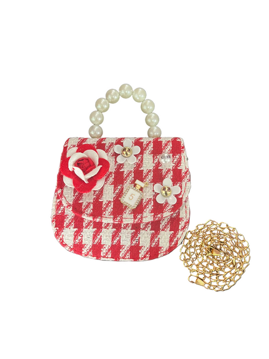 Red Printed Charm Small Crossbody