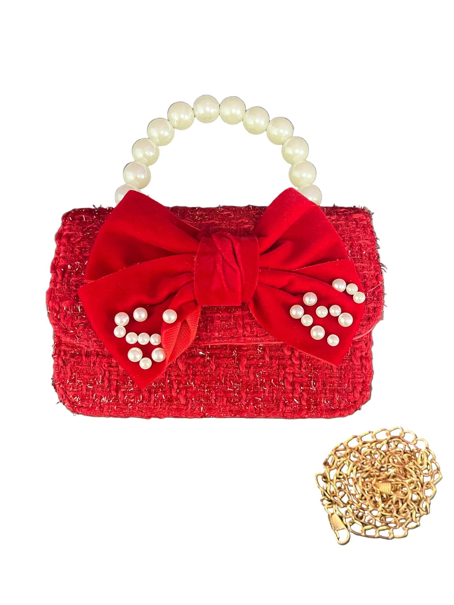 Small red bow crossbody