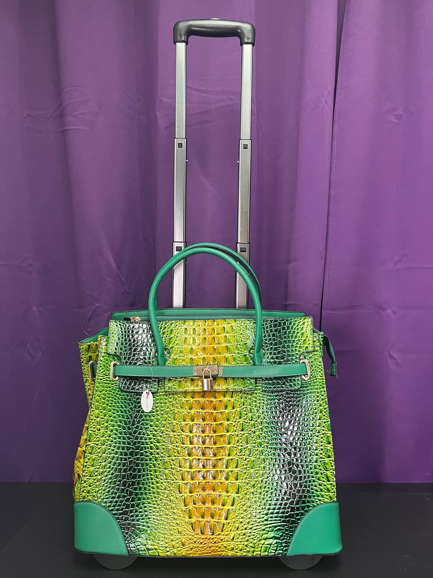 Rolling luggage handbag
