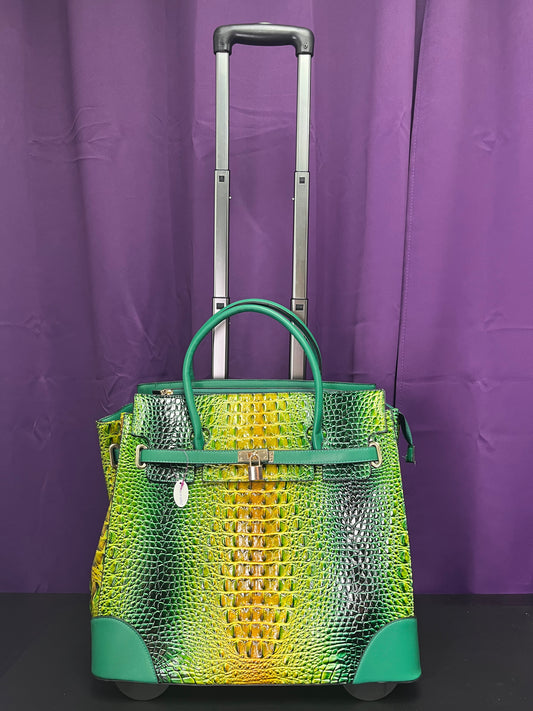 Rolling luggage handbag