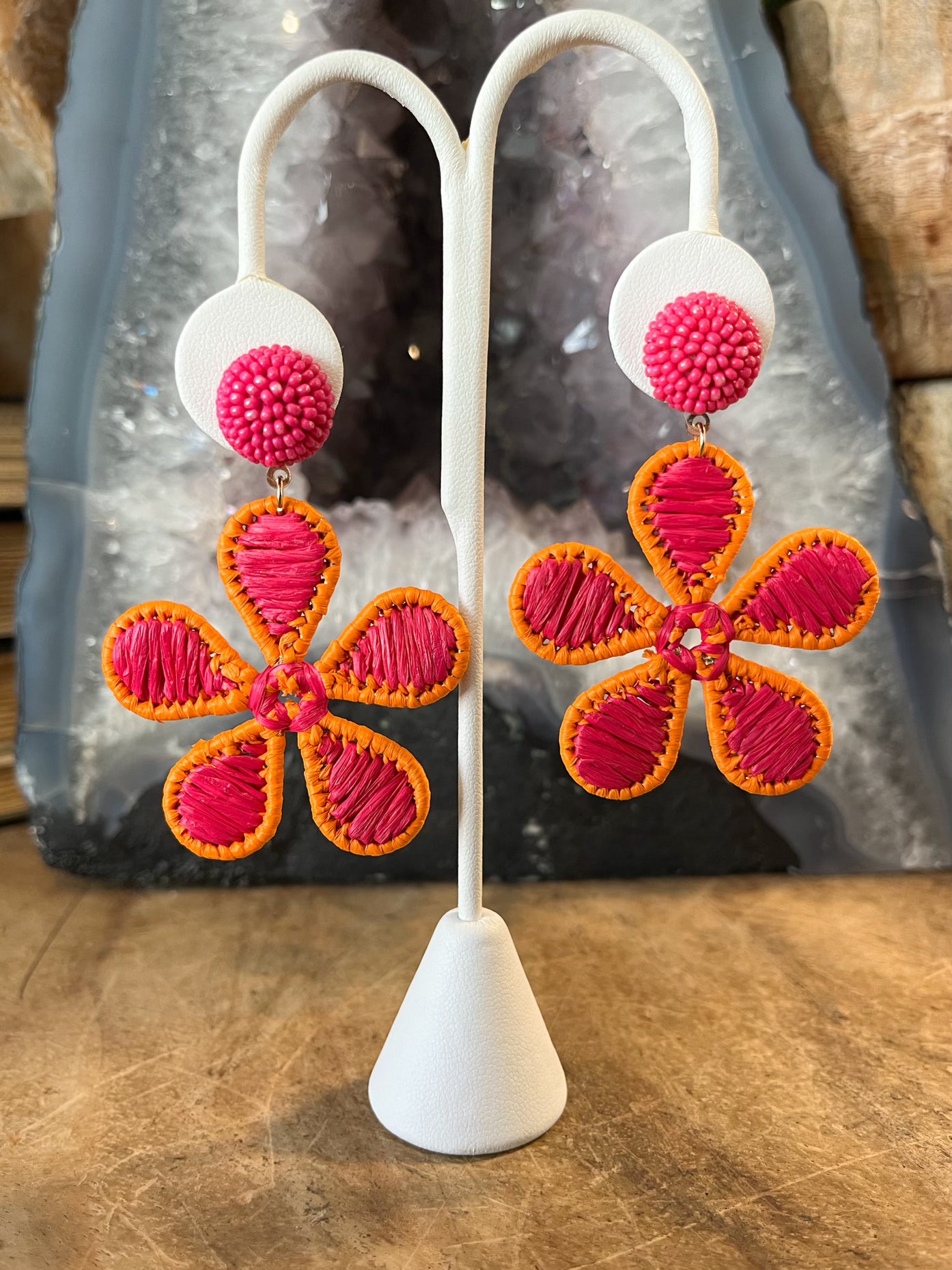 Woven Flower Earrings