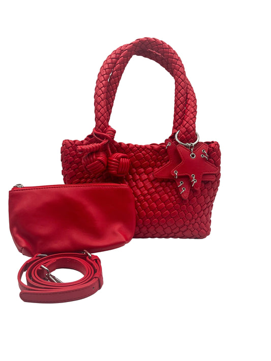 Red Woven Handbag