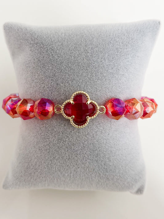 Red Crystal Stretch Bracelet