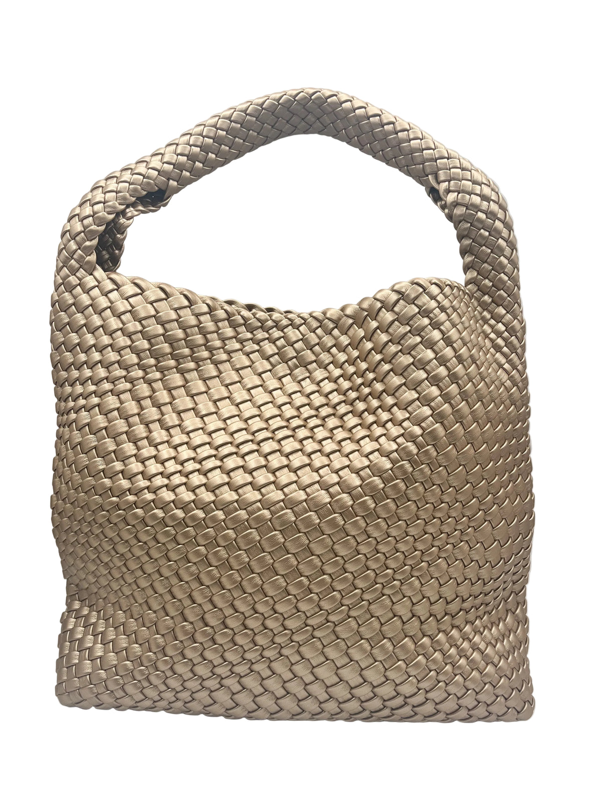 Golden Woven Handbag Set