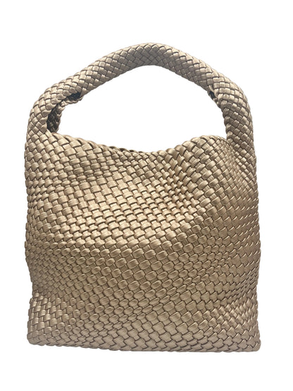 Golden Woven Handbag Set