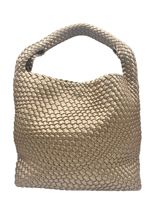 Golden Woven Handbag Set