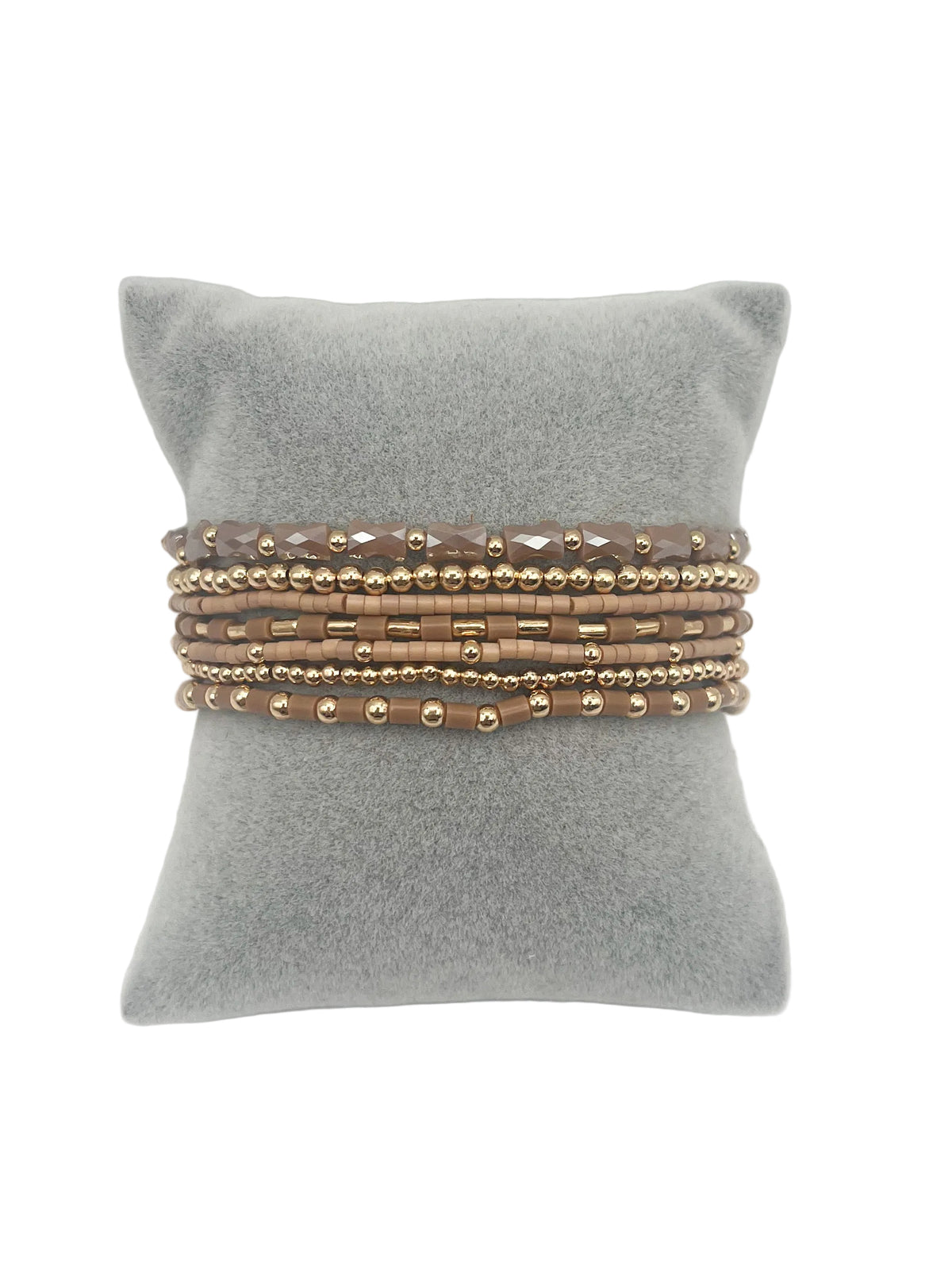 7 piece layered stretch bracelet