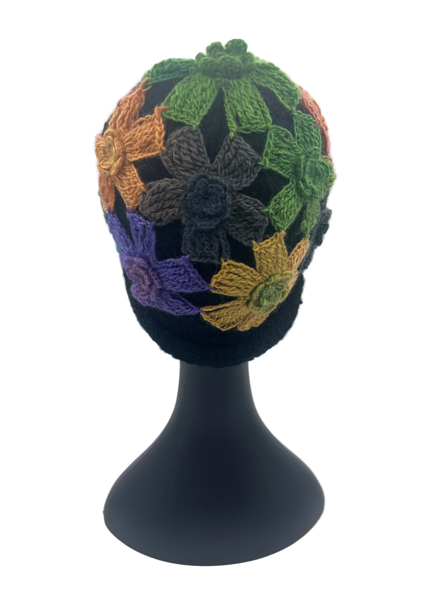 Floral beanie hat