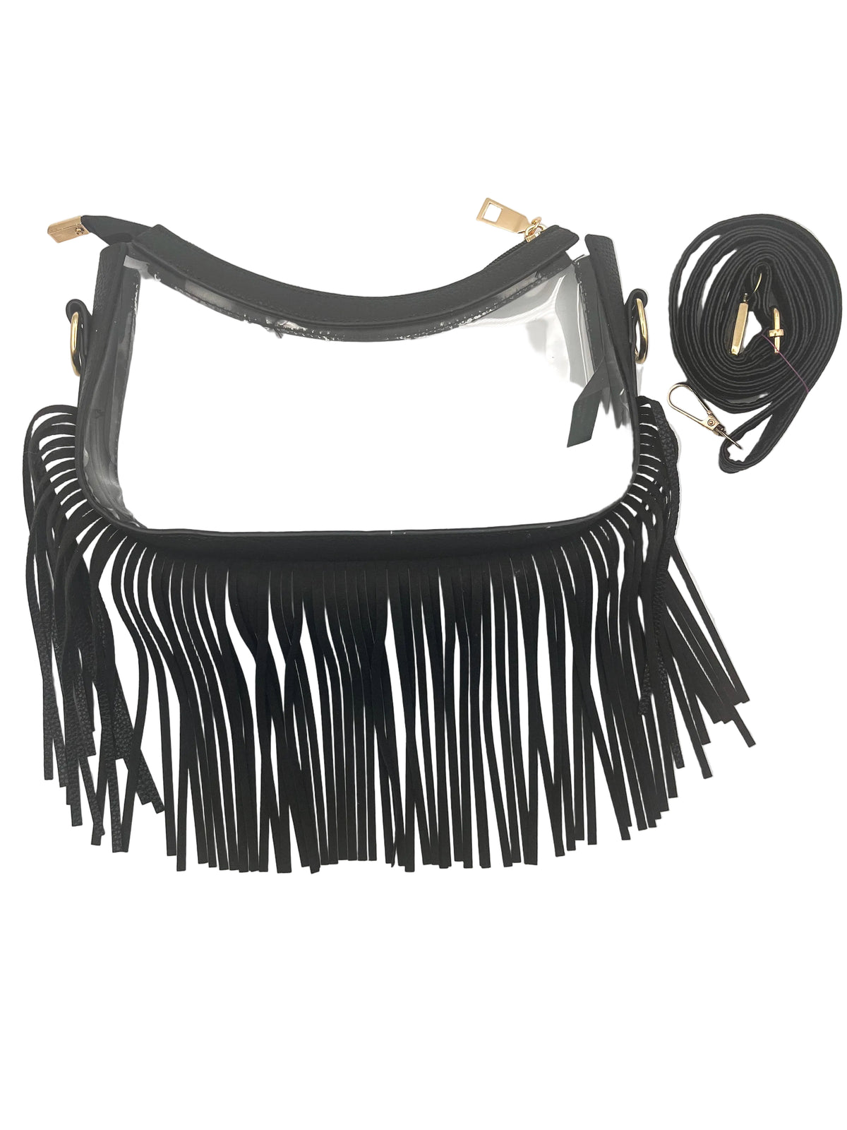 Clear fringe Crossbody