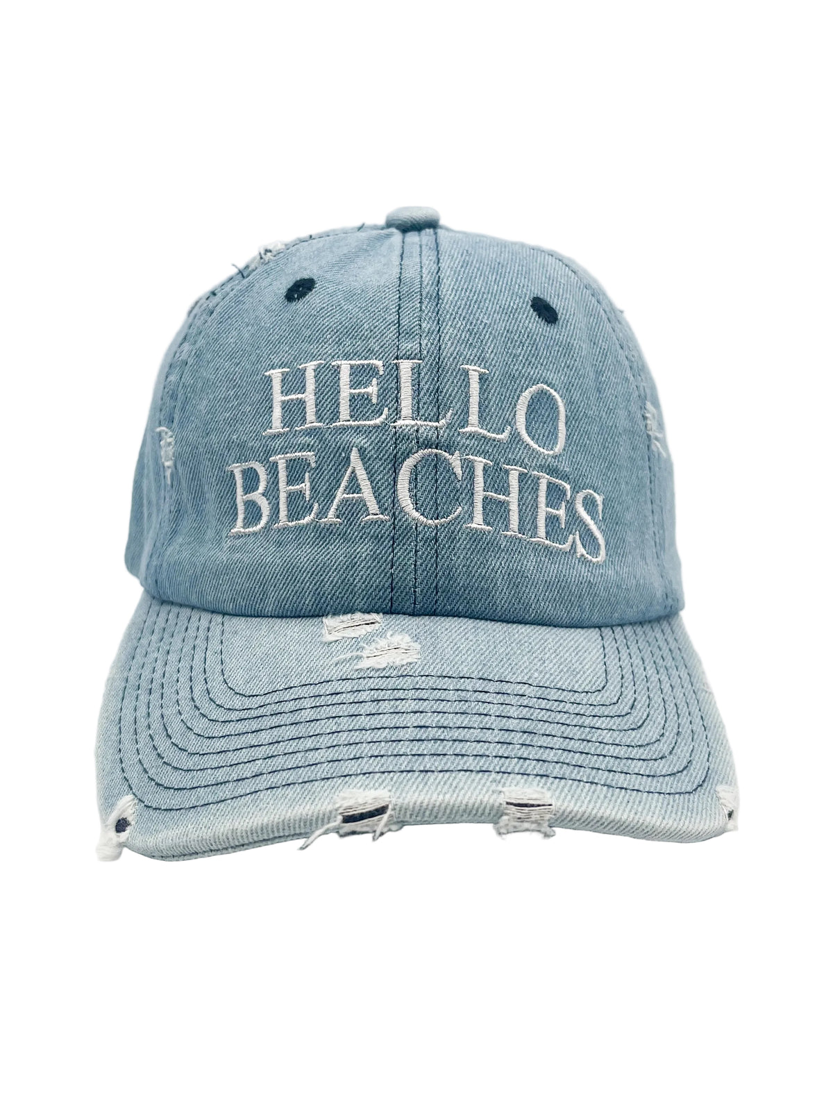 Denim script hat